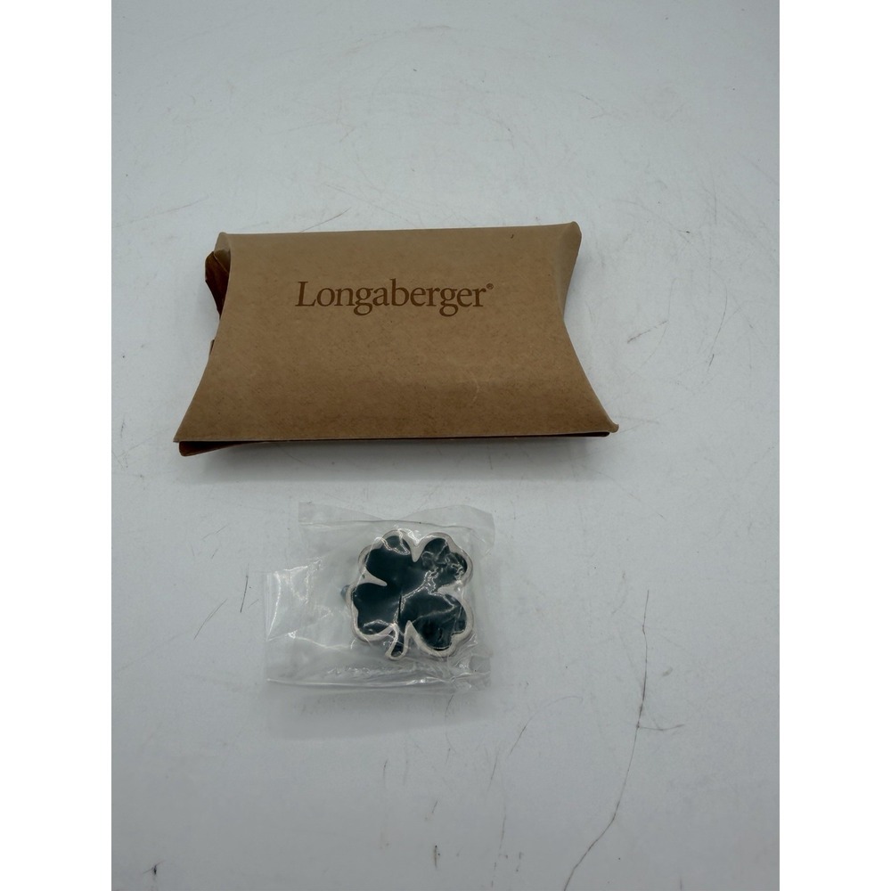 Longaberger Shamrock Basket Lid Knob 🍀✨ – Green Lucky Clover – NIP –‎ Knob Only